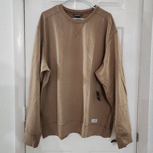 ​NWT Eddie Bauer Men’s Everyday Crew Sweatshirt - Flax Brown - 2XL